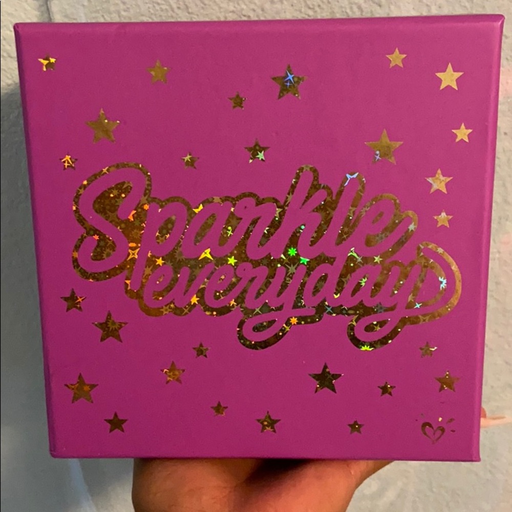 Justice purple sparkle every day hard box